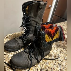 Steve Madden Leather Combat Boot